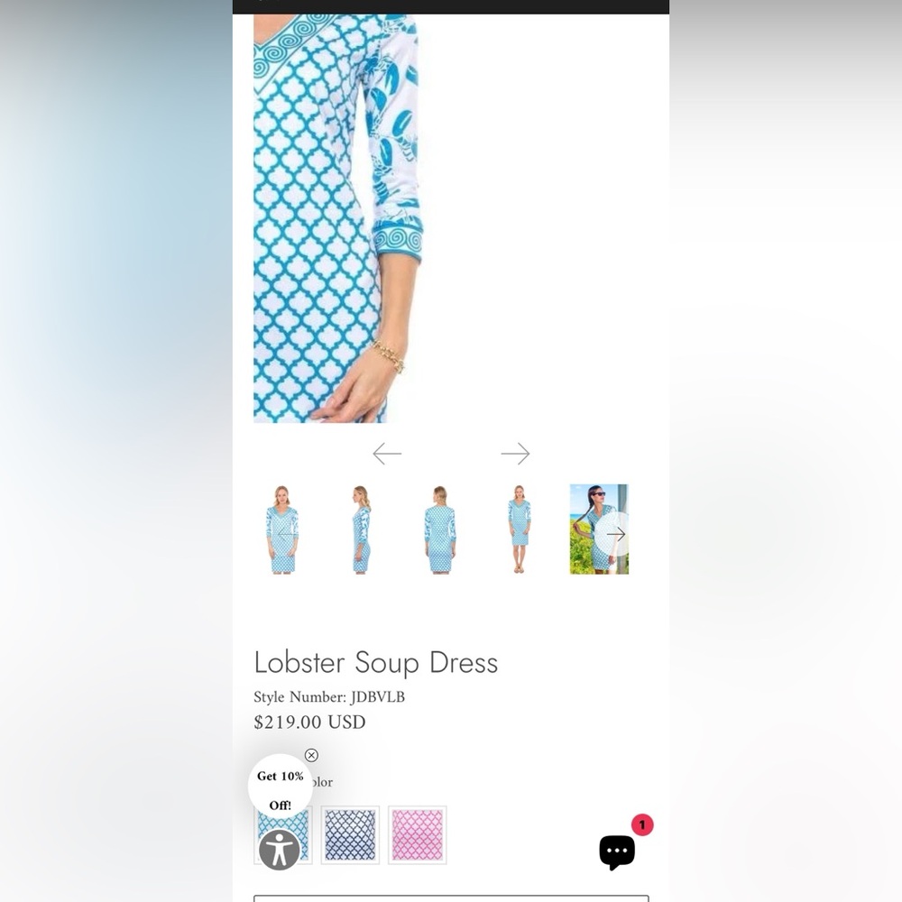 Gretchen Scott Lobster Soup Coastal Print V-Neck Dress - Picture 9 of 9